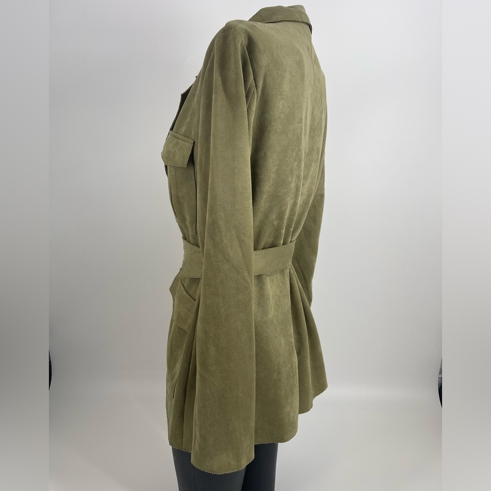 Olive Solitaire Belted Jacket (B41#2) - Picture 3 of 11